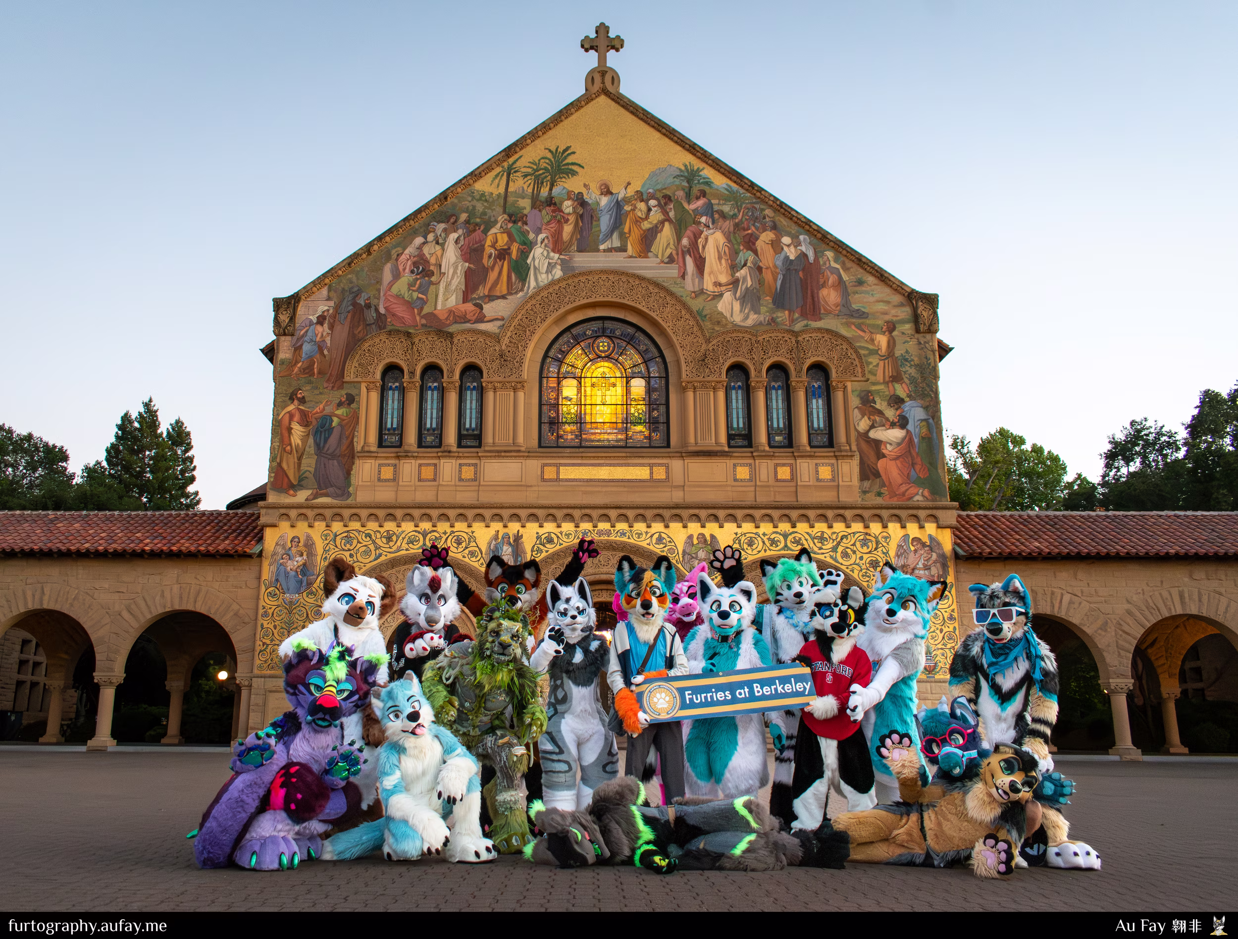 2024-08-18 - Group Photo at Stanford Memorial Church - "Furries at Berkeley" - Stanford Furmeet (Stanford, CA)