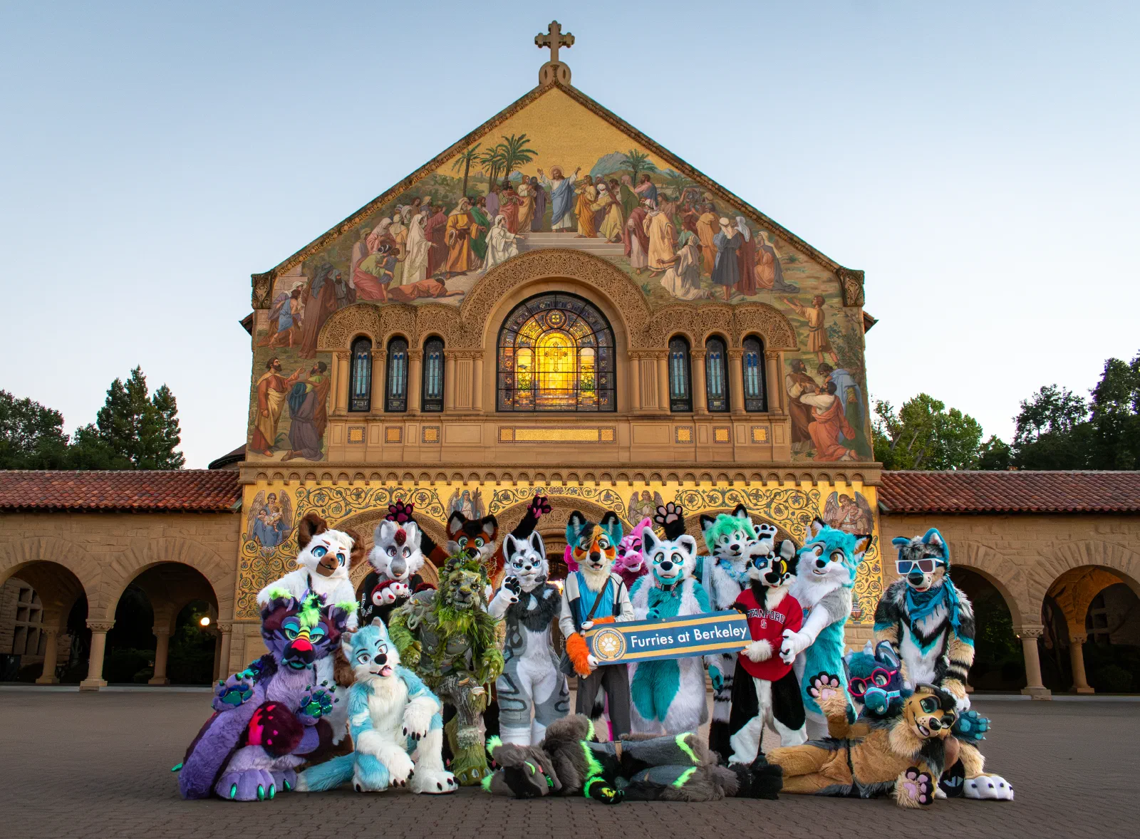 2024-08-18 - Group Photo at Stanford Memorial Church - “Furries at Berkeley” - Stanford Furmeet (Stanford, CA)