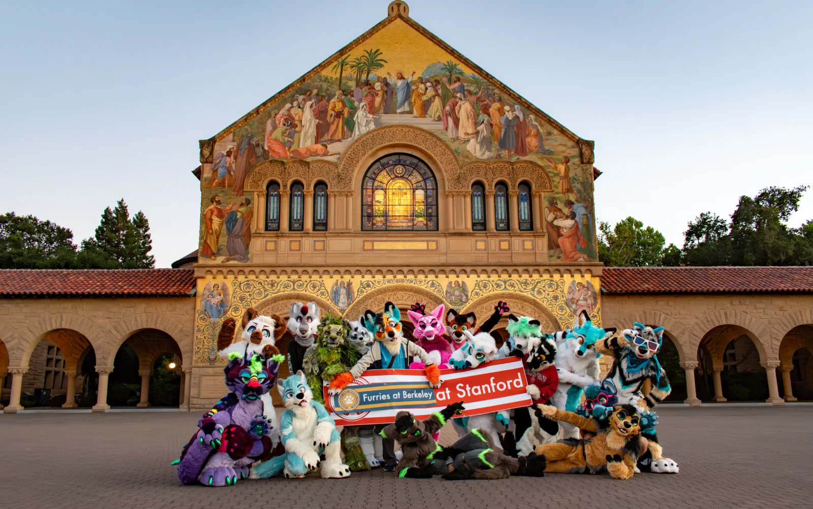 2024-08-18 - Group Photo at Stanford Memorial Church - “Furries at Berkeley at Stanford” - Stanford Furmeet (Stanford, CA)