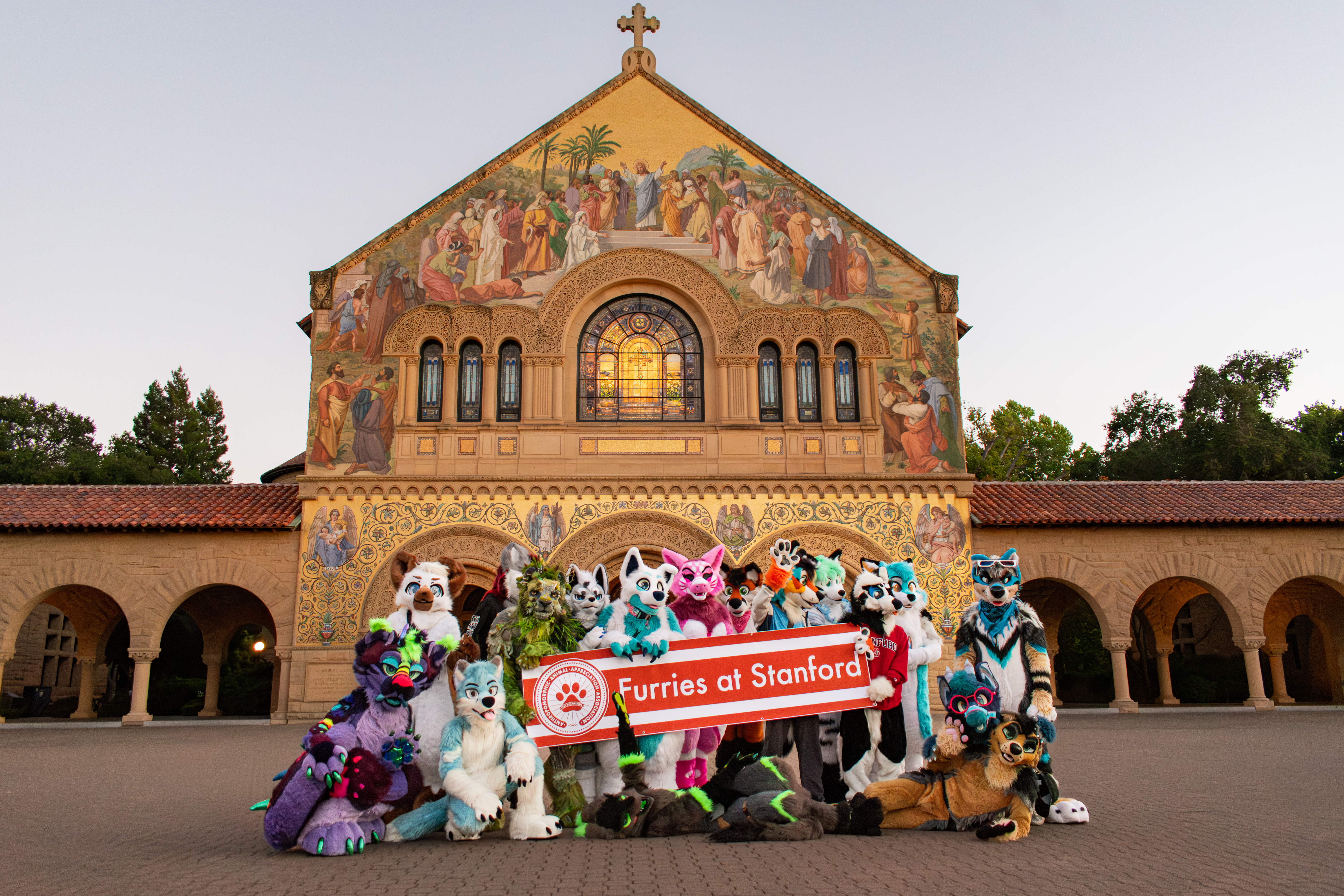 2024-08-18 - Group Photo at Stanford Memorial Church - "Furries at Stanford" - Stanford Furmeet (Stanford, CA)